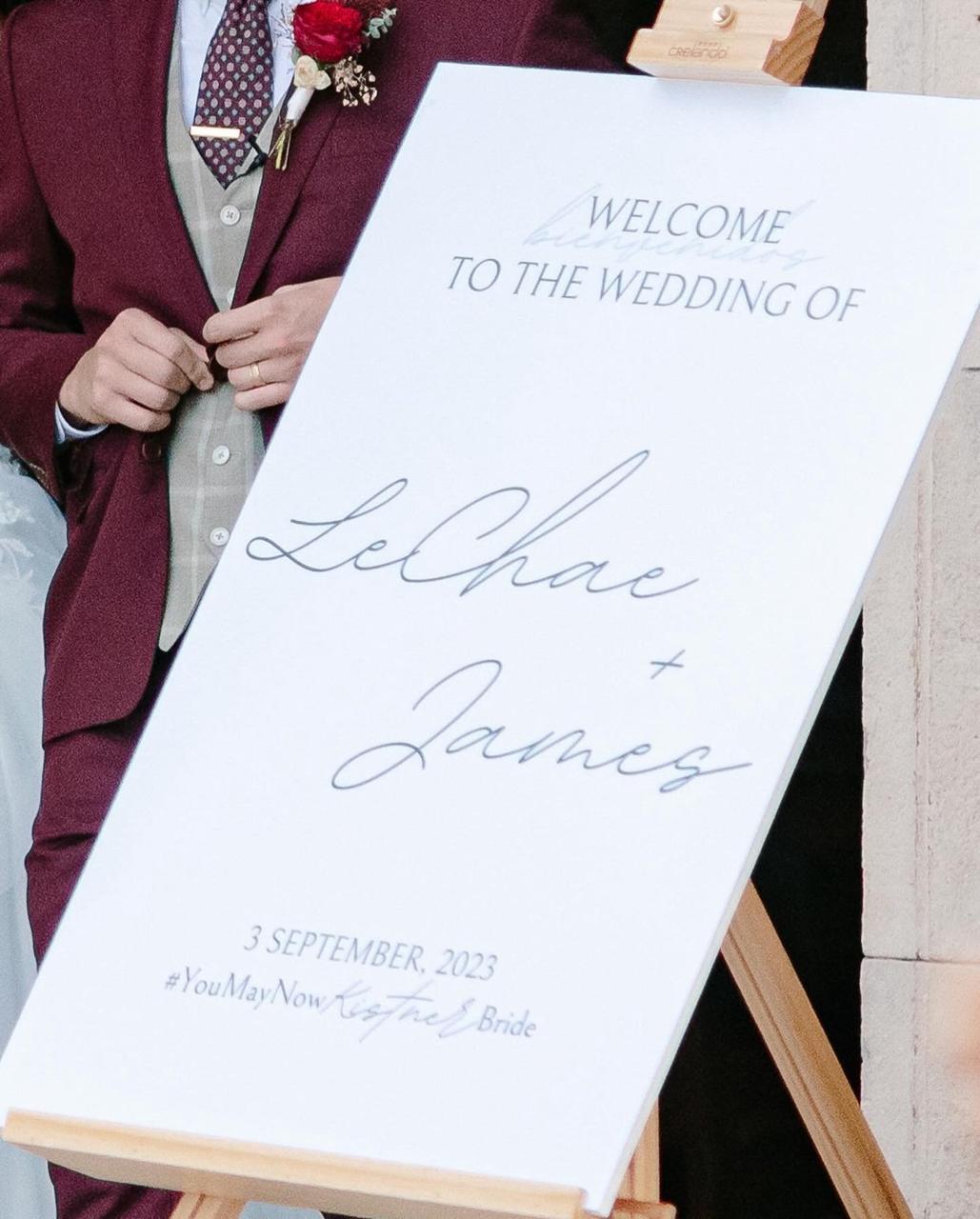 Wedding welcome sign