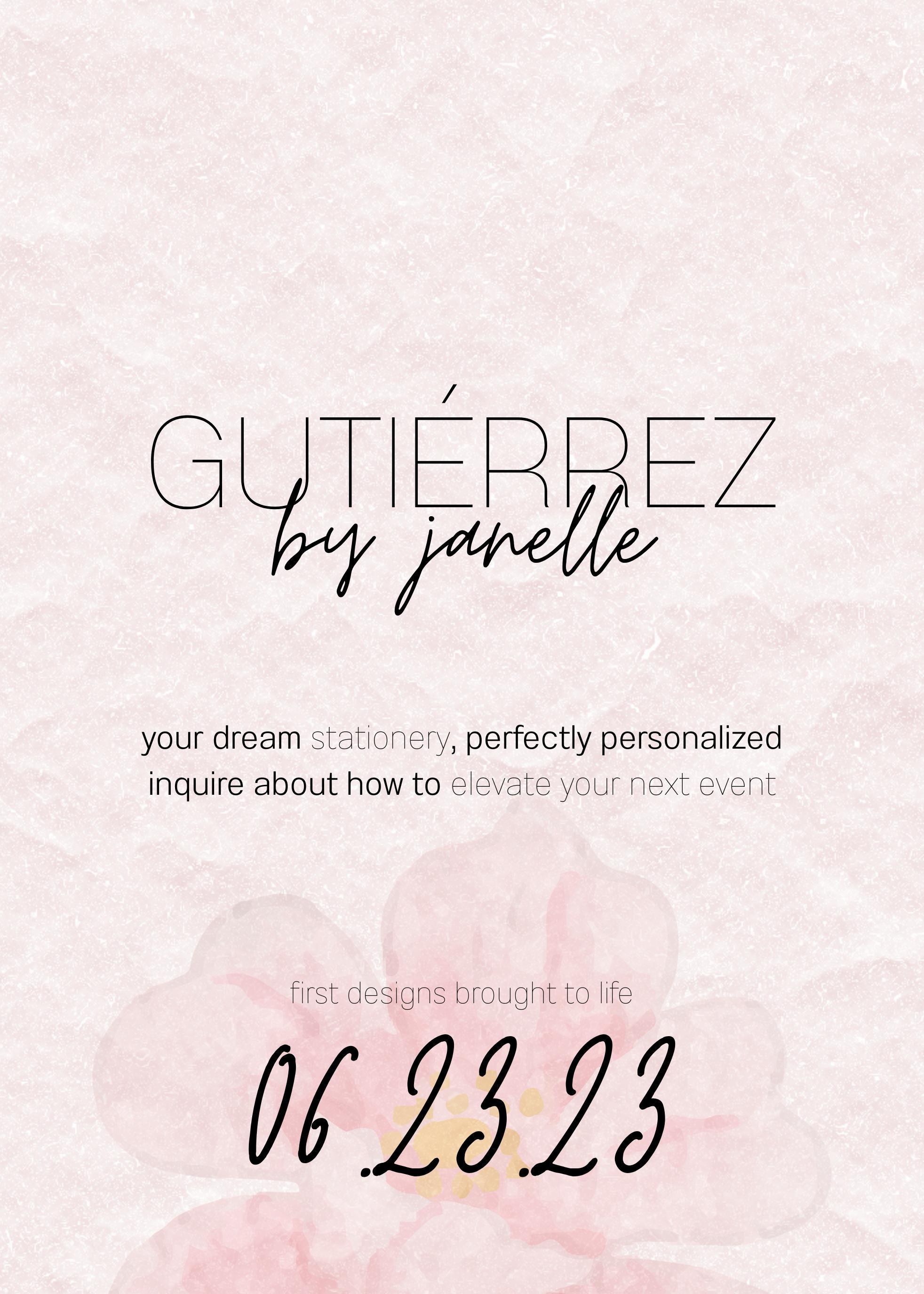 Invitation designed by Janelle
